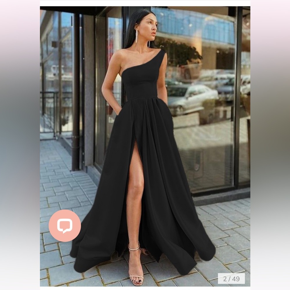 A-Line/Princess Satin Ruffles One-Shoulder Sleeveless Floor-Length Dresses